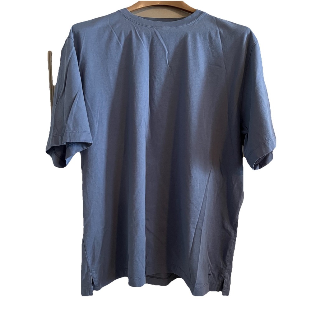 Left Coast Tee Men's XL Blue Pima Cotton Short Sleeve Crew Neck Shirt